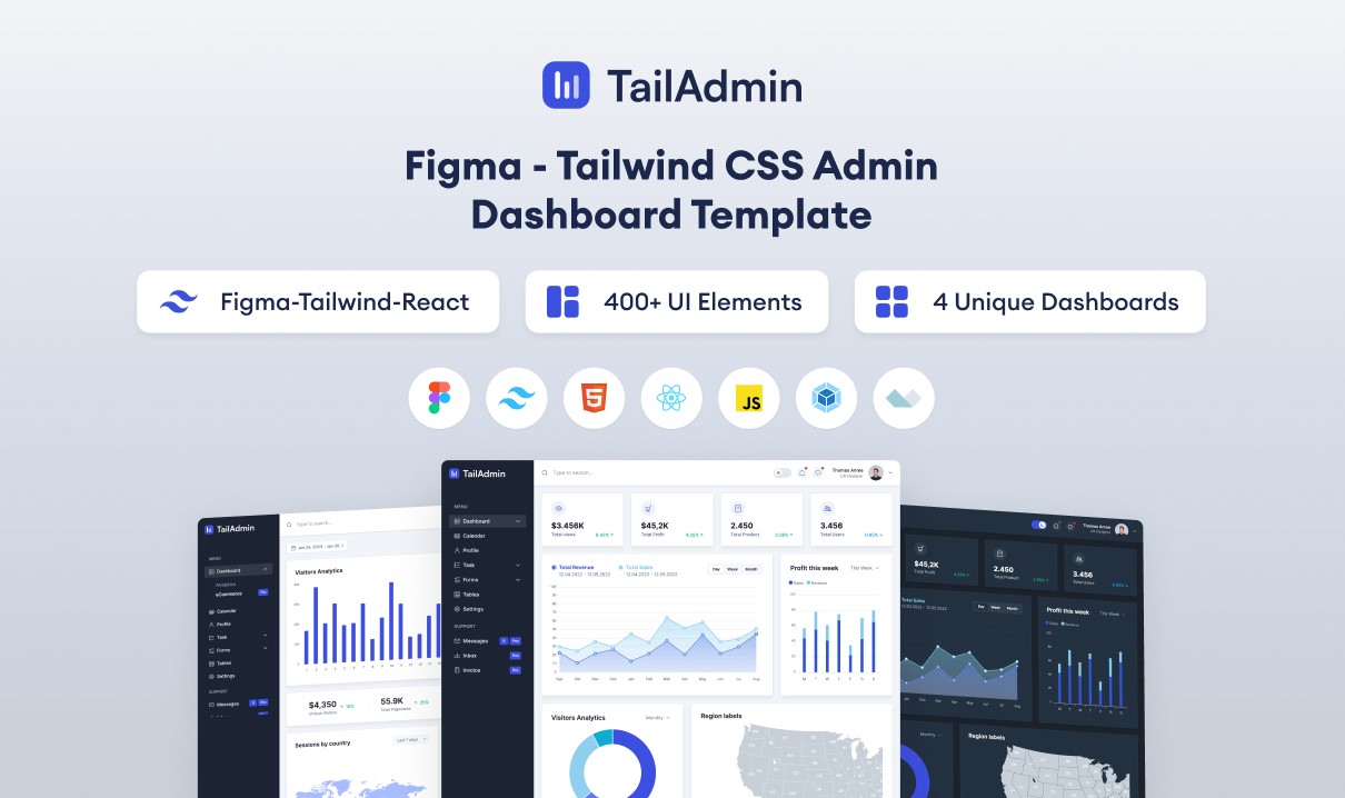 Admin Dashboard 9 Pages | Free Figma Template