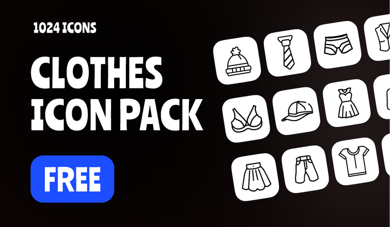 Clothes Icon Pack | 1024 Free Icons | Free Figma Template