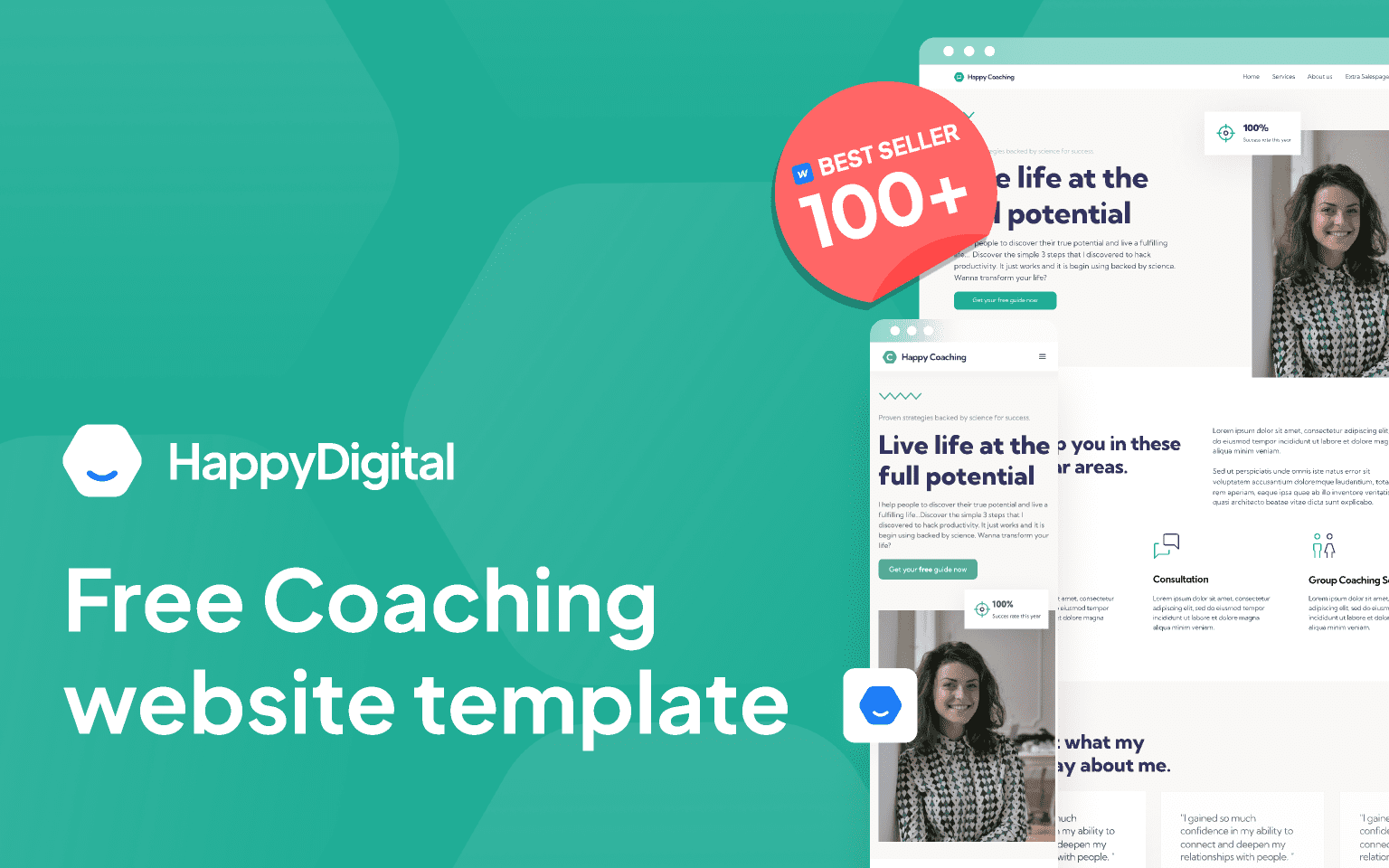 Free Coaching 2 Website Template | Free Figma Template