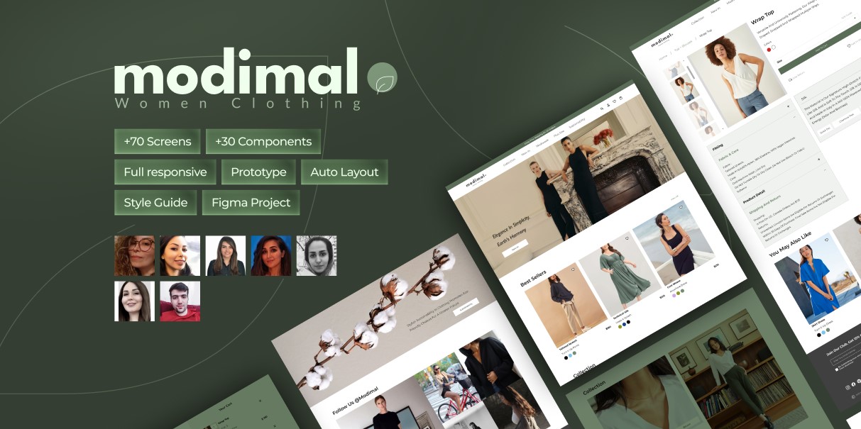 Modimal - Women Clothing Webpages | Free Figma Template