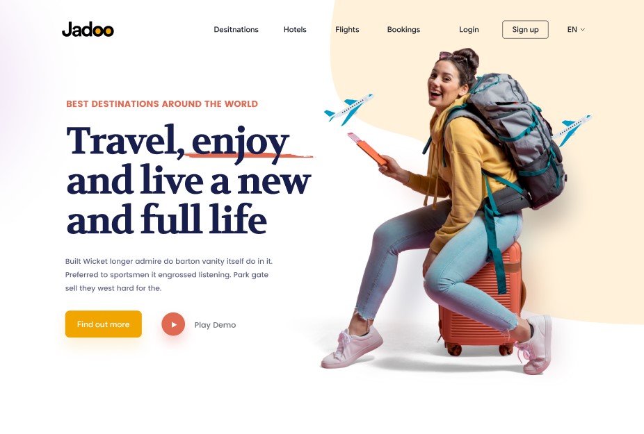 Travel Website Landing Page | Free Figma Template