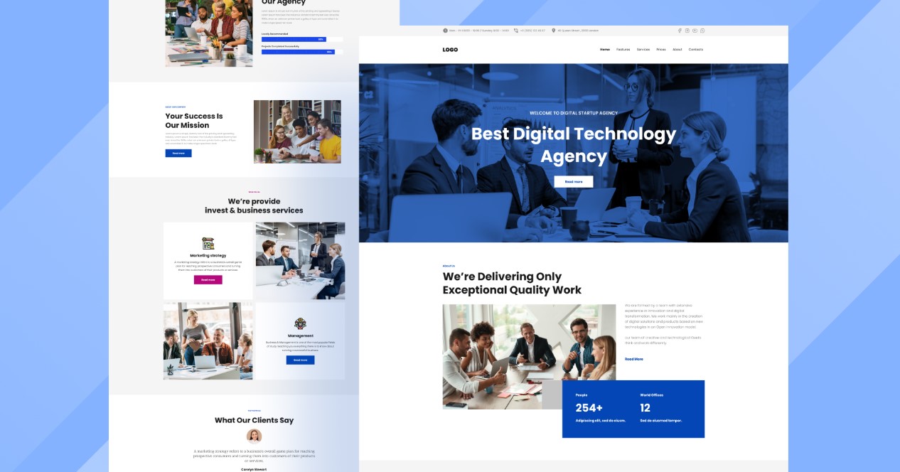 Digital Agency Website UI Kit | Free Figma Template