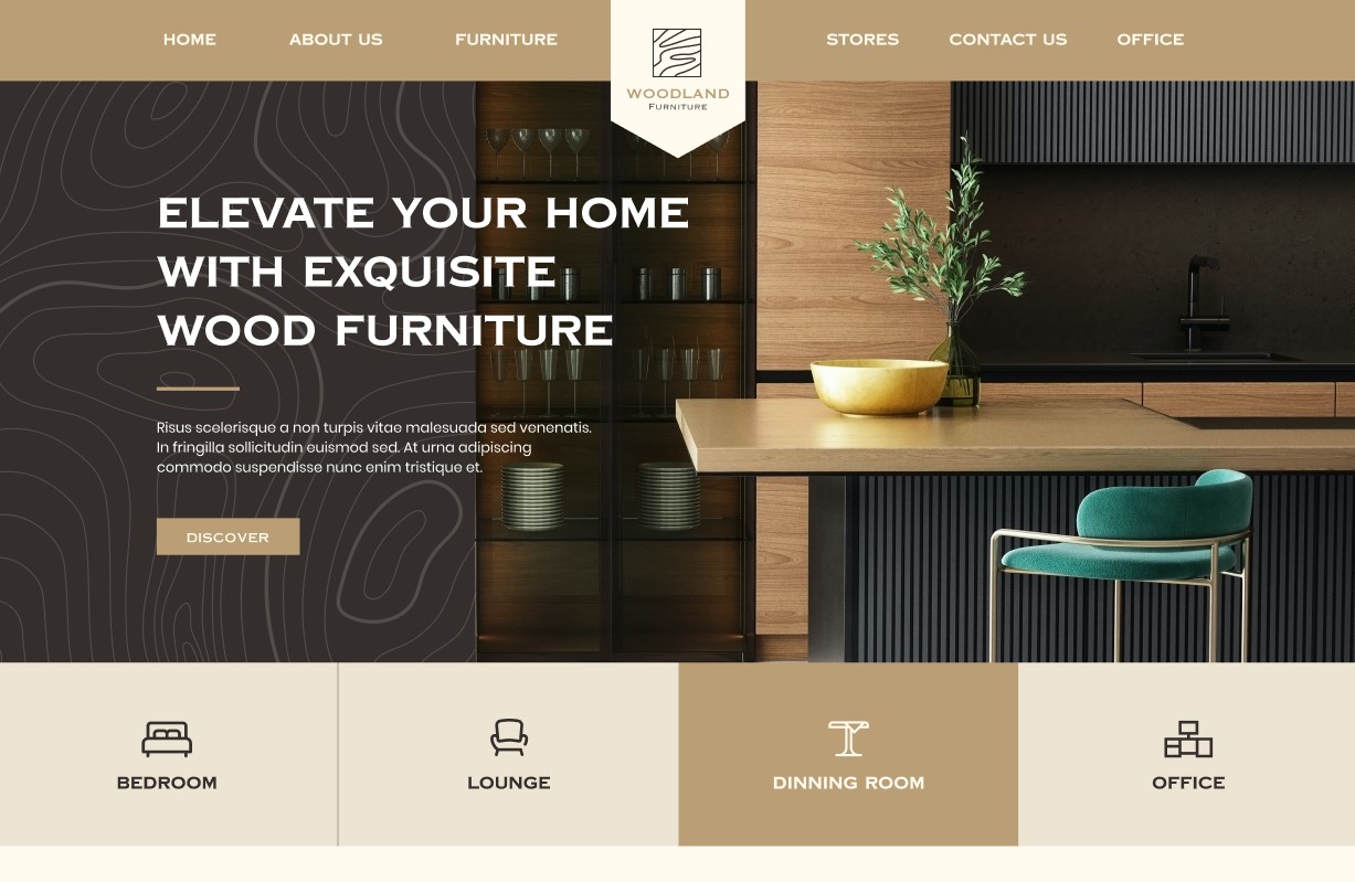 Woodland Furniture - Landing page Website